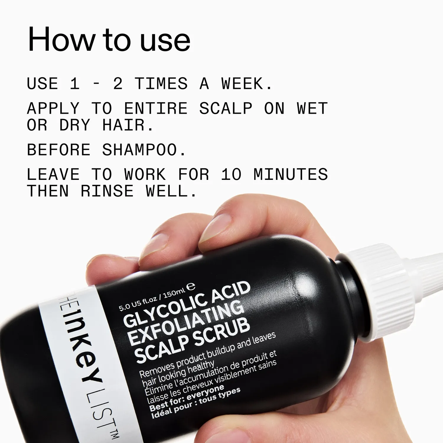 The Inkey List Glycolic Acid gommage cuir chevelu exfoliant