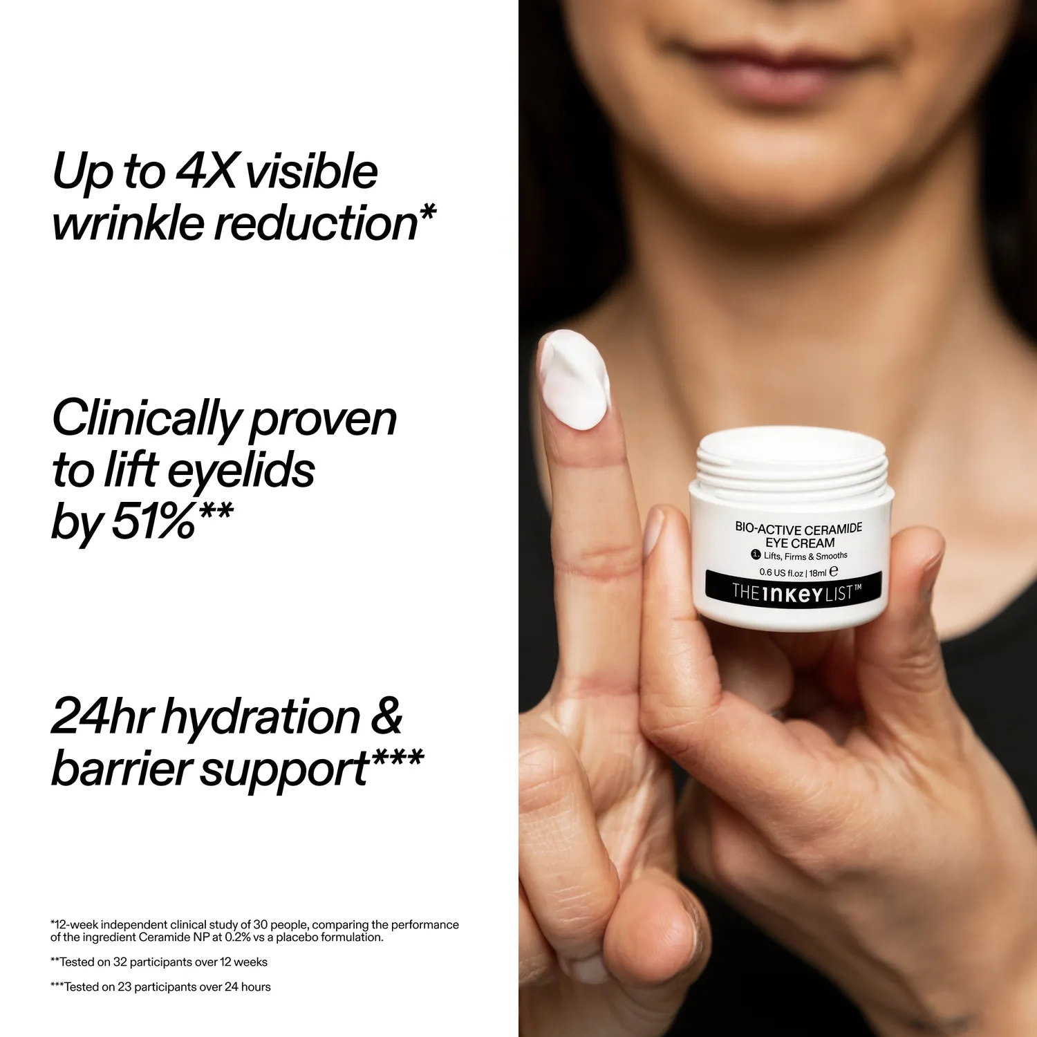 THE INKEY LIST Bio-Active Ceramide crème yeux 18ml céramides