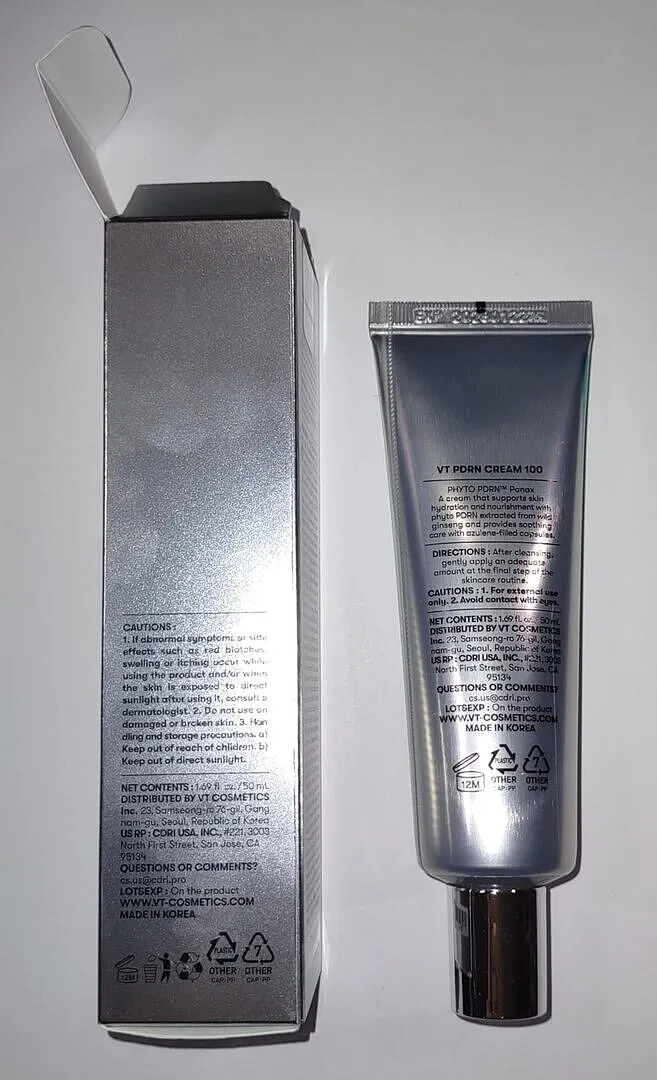 VT PDRN Cream 100 crème éclat barrière hydratation