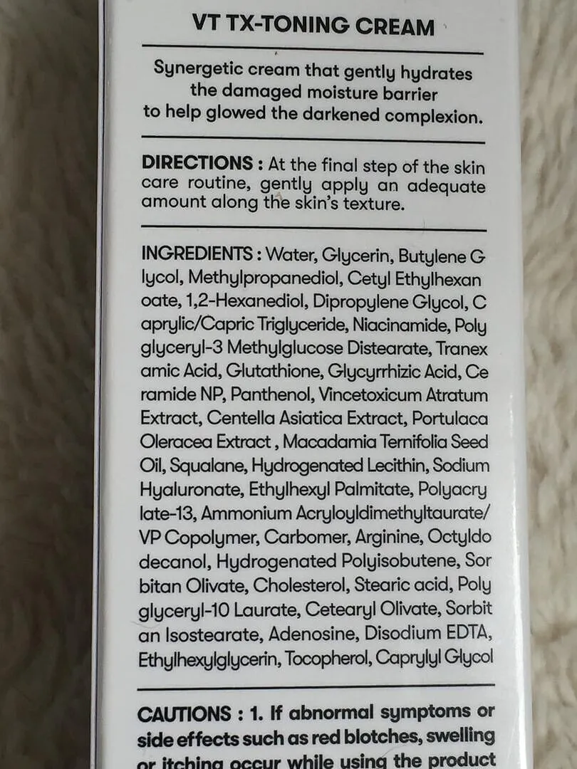 VT TX-Toning Cream crème visage taches