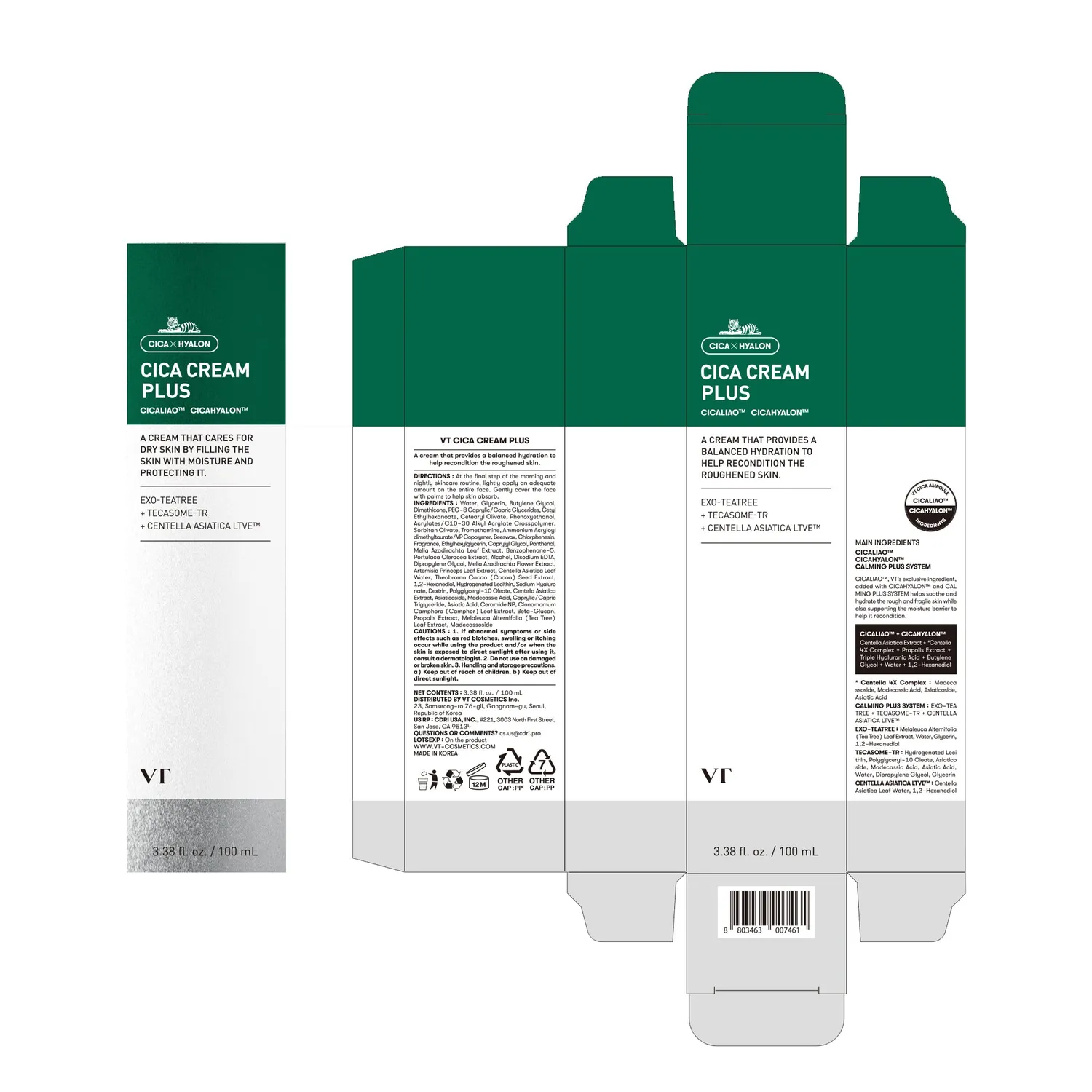VT Cica Cream Plus 100 crème apaisante cica
