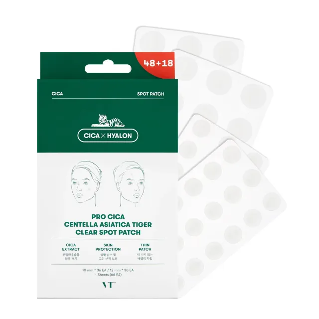 VT Cosmetics Pro Cica Patch Bouton Hydrocolloïde 66 Patchs