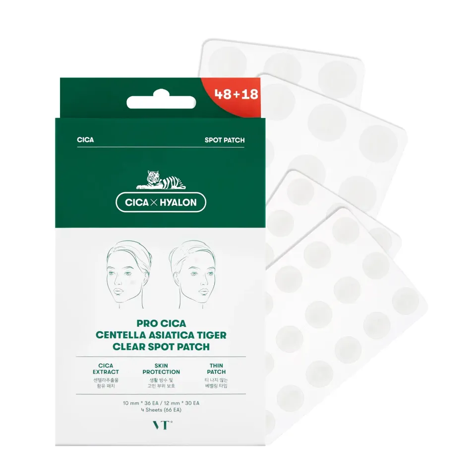 VT Cosmetics Pro Cica Patch Bouton Hydrocolloïde 66 Patchs