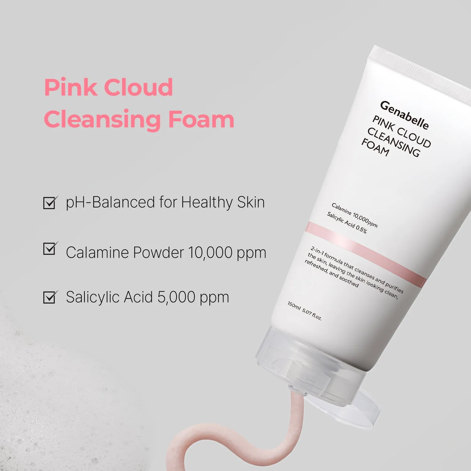 Genabelle Pink Cloud mousse nettoyante 150ml calamine