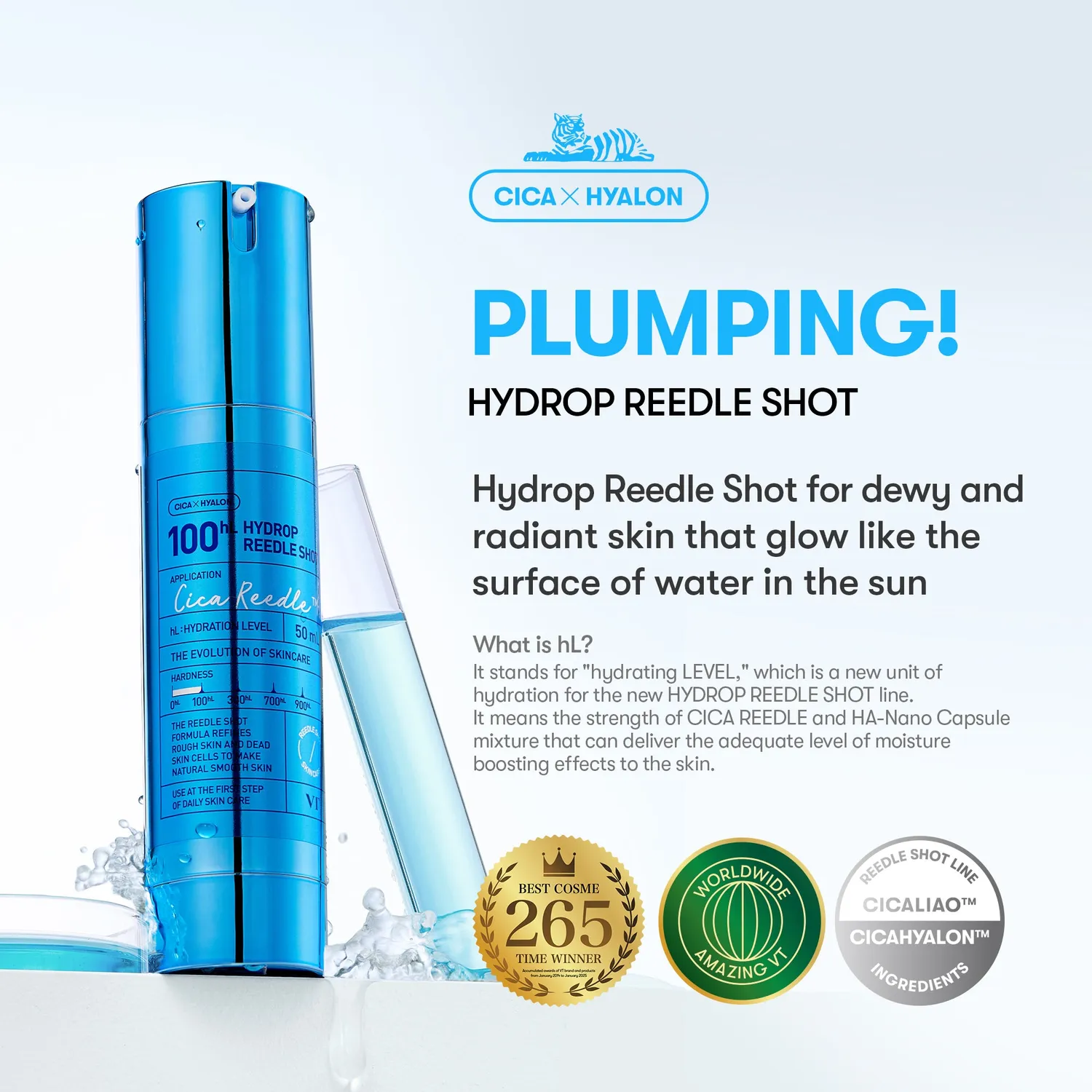 VT Cosmetics Reedle Shot Hydrop 100 sérum hydratant