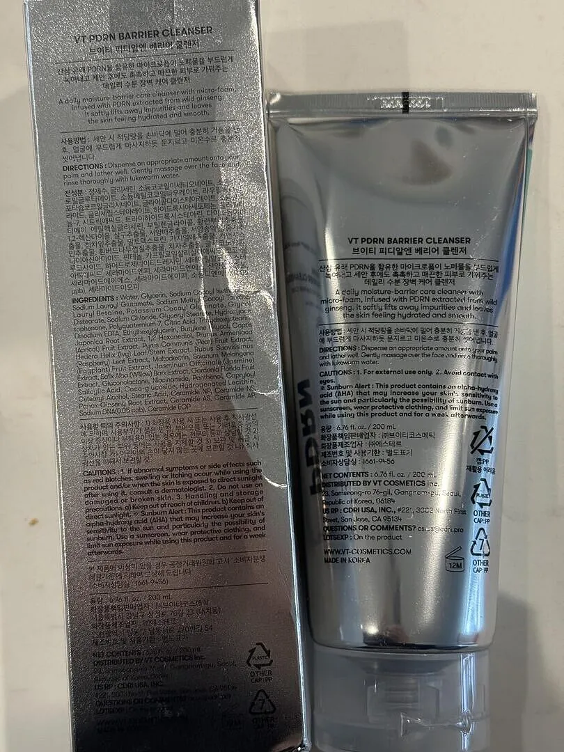 VT PDRN Barrier nettoyant visage pH doux