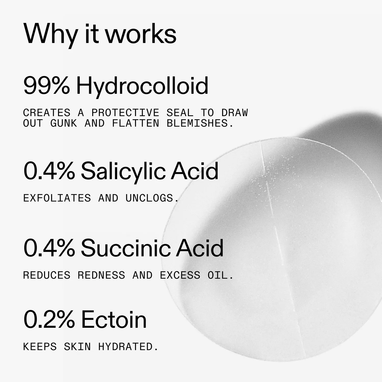 THE INKEY LIST Patchs hydrocolloïde anti-boutons invisibles
