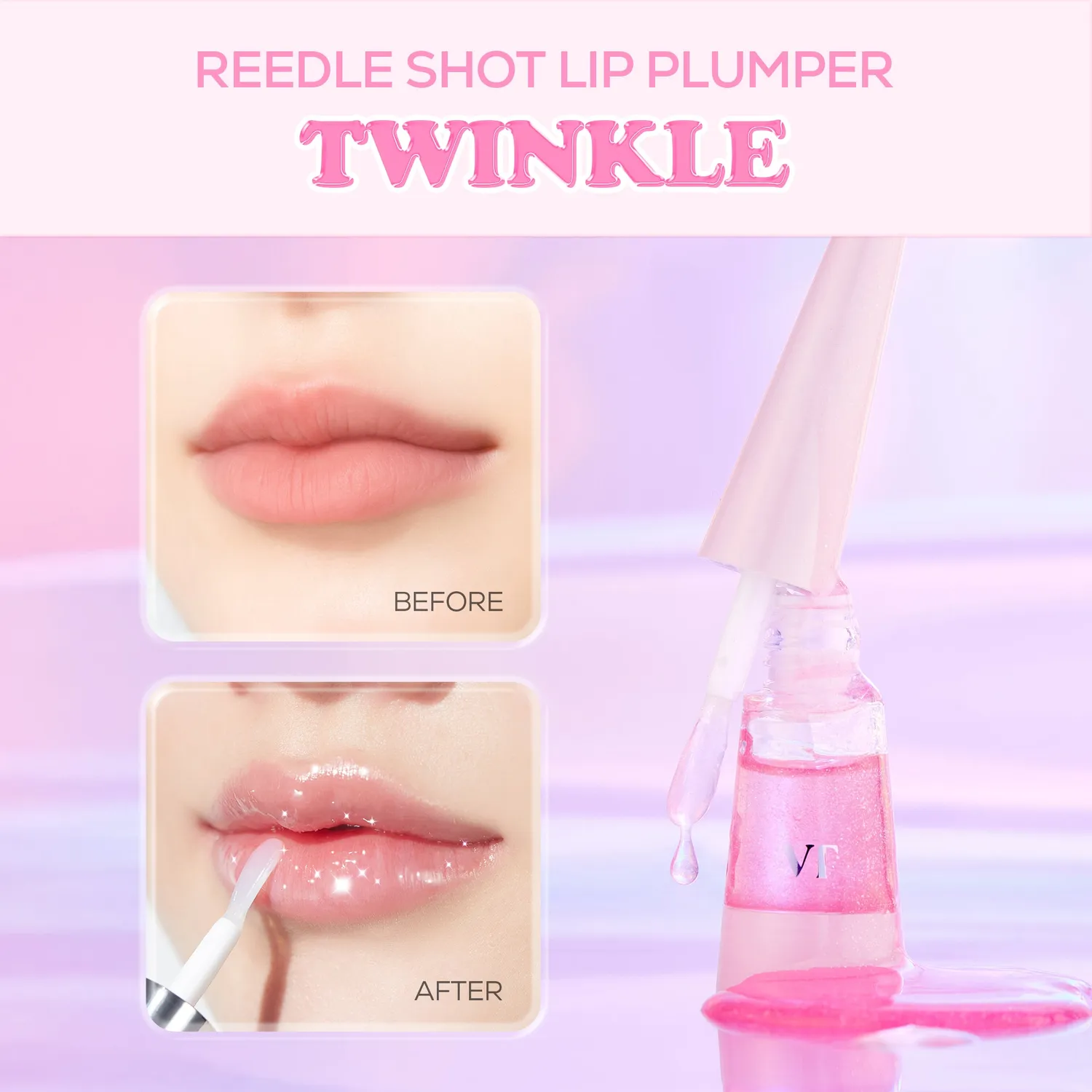 VT Cosmetics Reedle Shot Lip Plumper Twinkle gloss pailleté