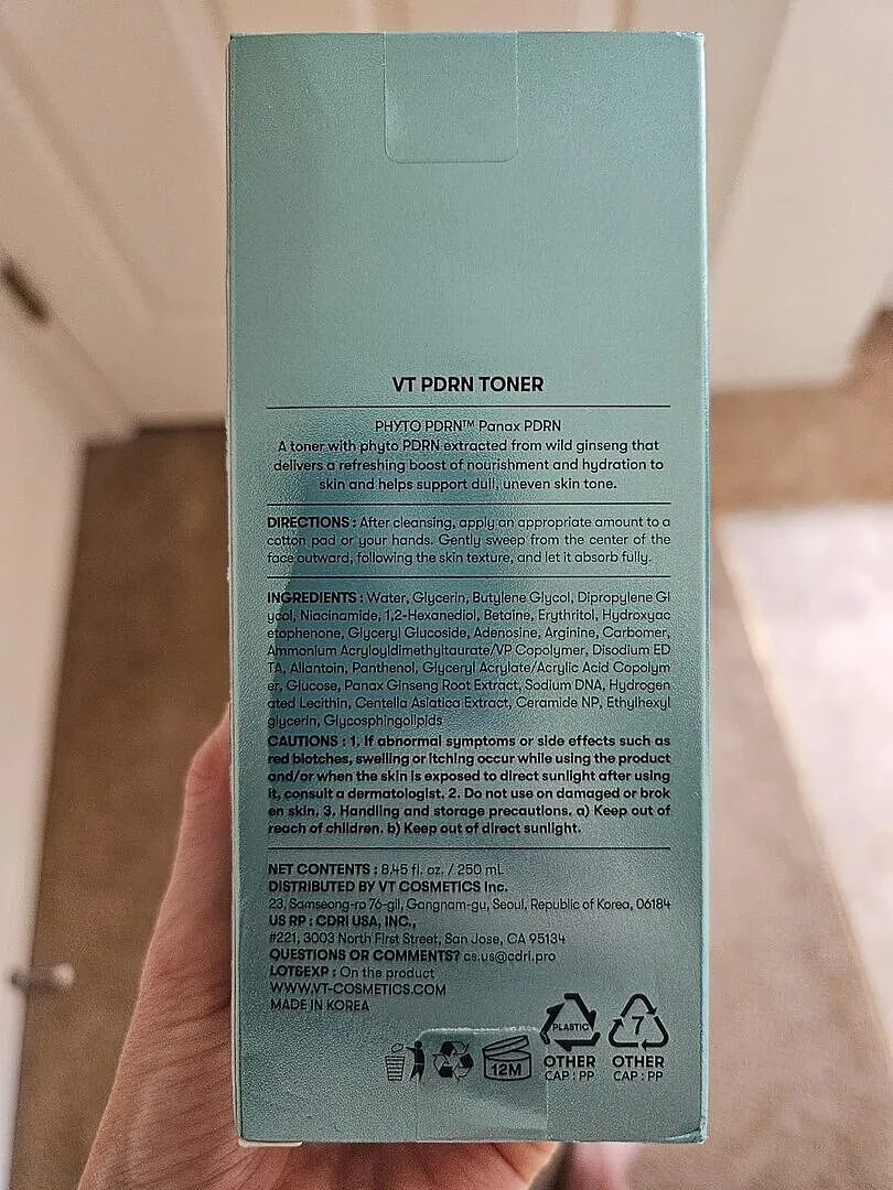 VT PDRN Toner tonique hydratant éclat