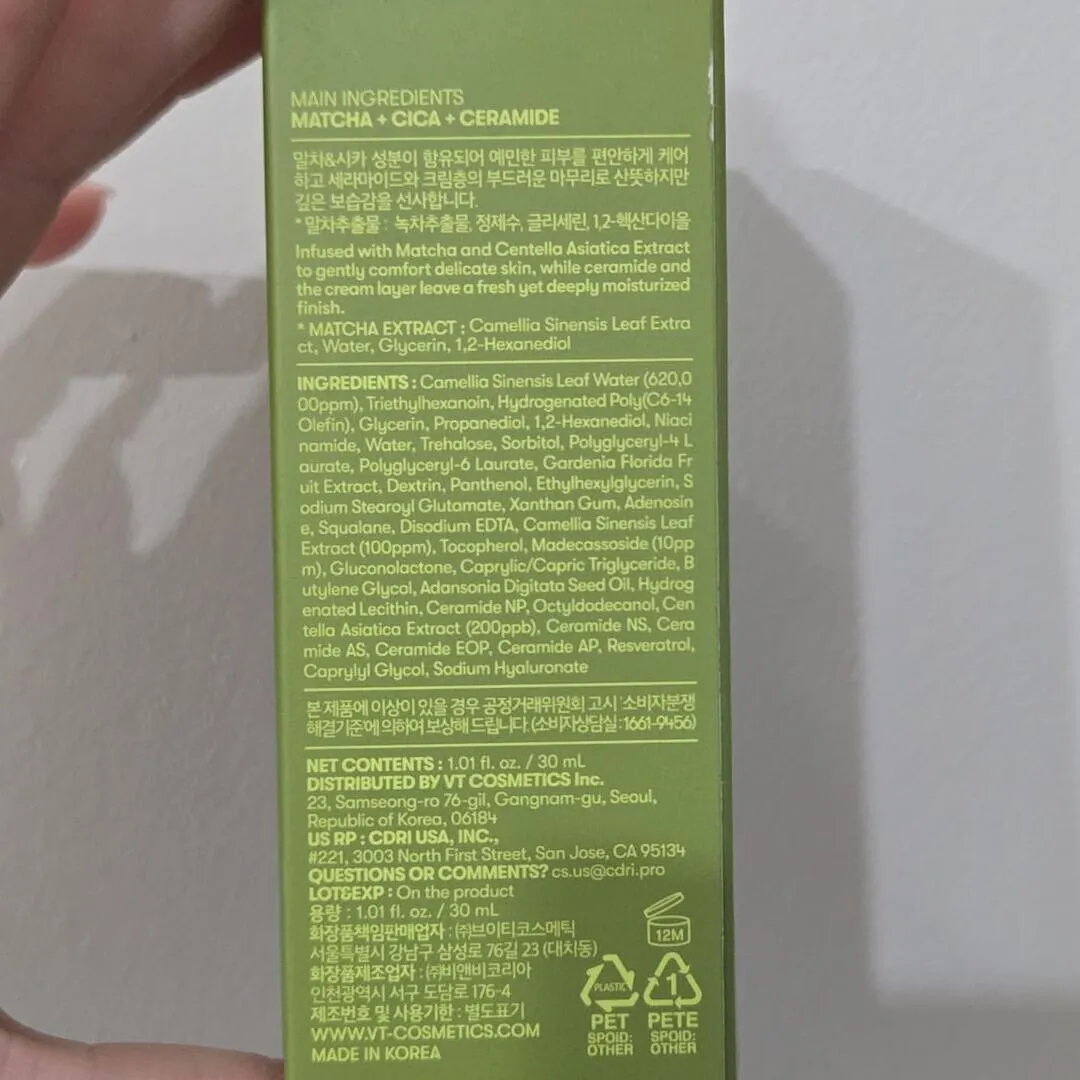 VT Matcha Cica Layer Serum sérum apaisant