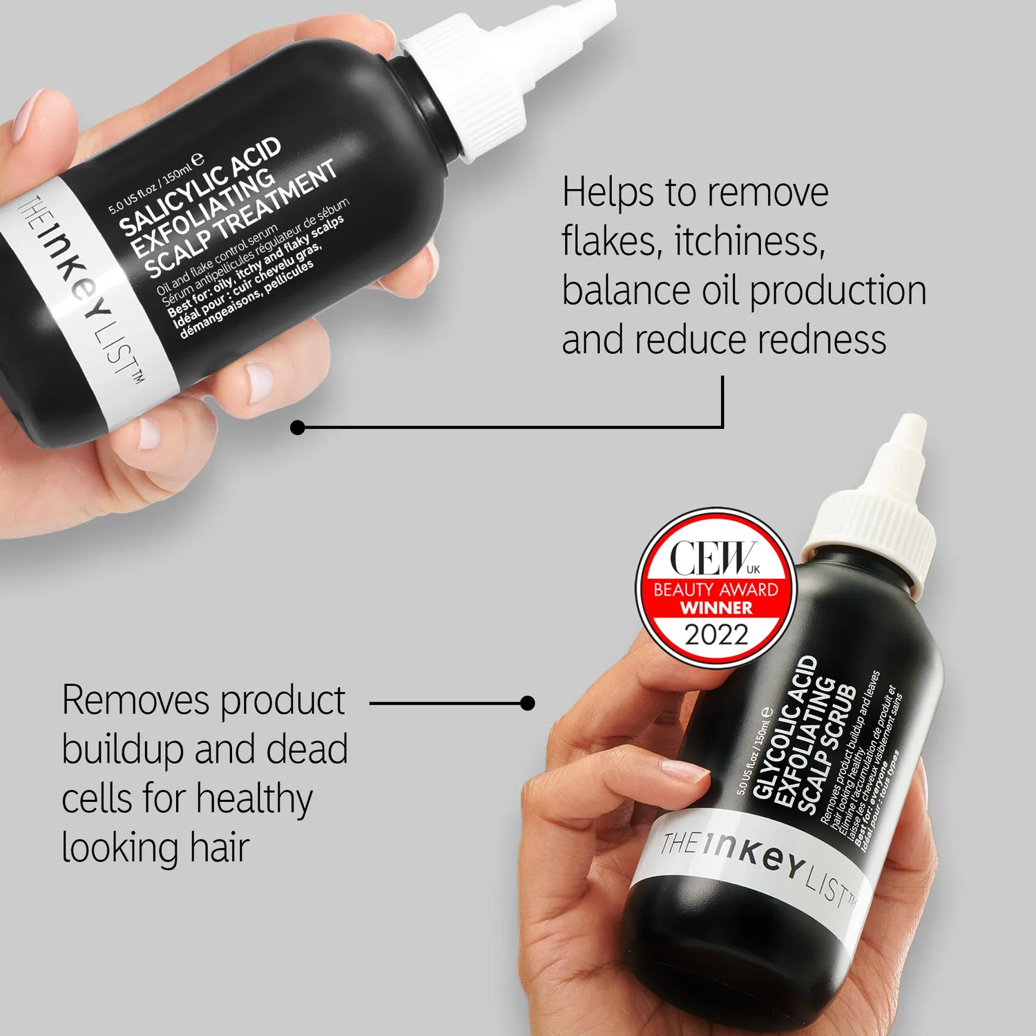 THE INKEY LIST Clean Scalp duo soins cuir chevelu gras