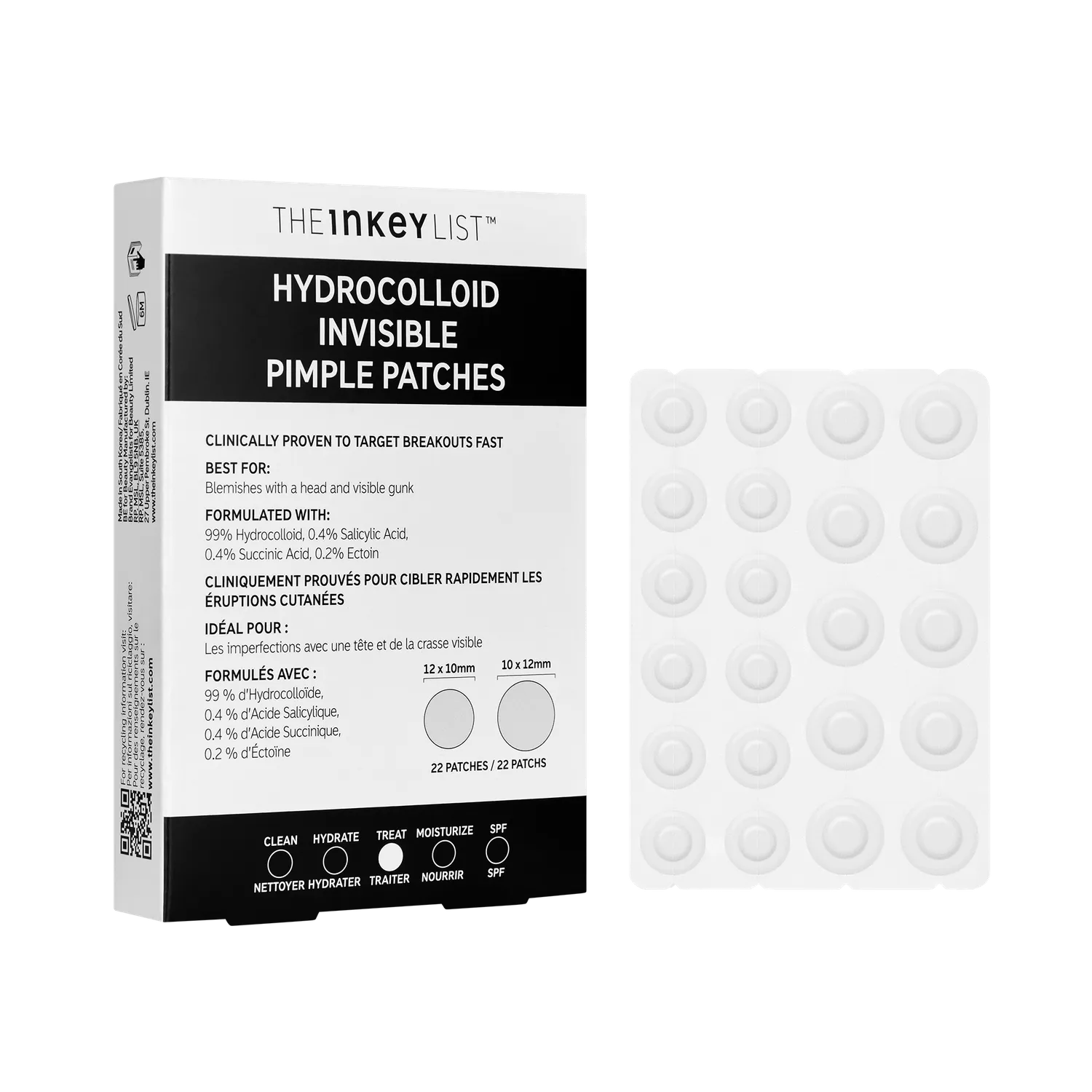 THE INKEY LIST Patchs hydrocolloïde anti-boutons invisibles