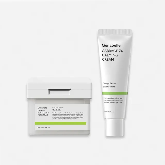 Genabelle Green Soothing Duo Set soin chou kale hydratant