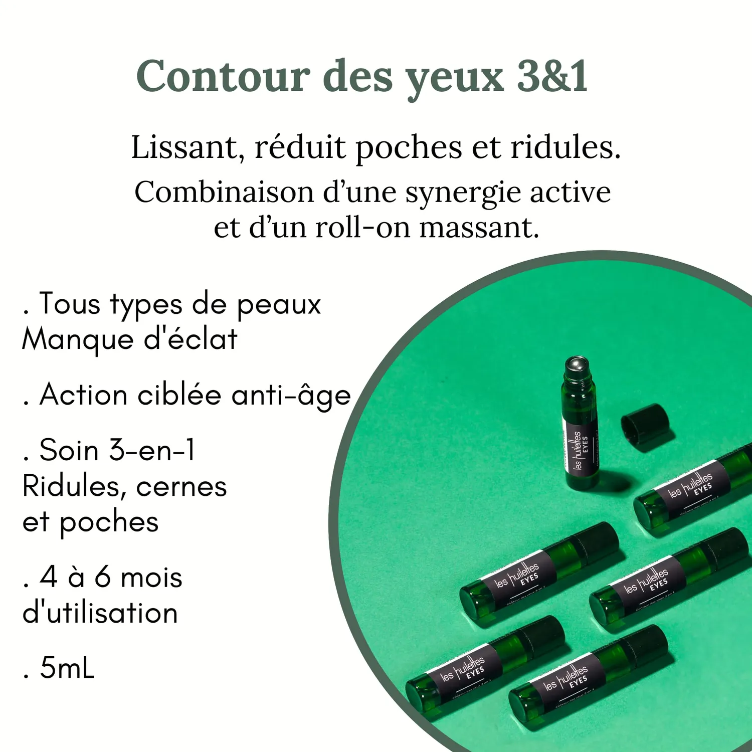 Les Huilettes Eyes Contour des Yeux soin roll-on cernes poches